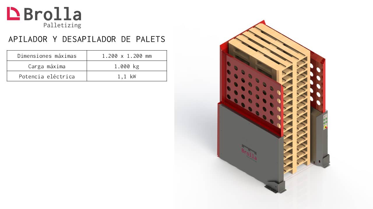 Apilador y desapilador de palets